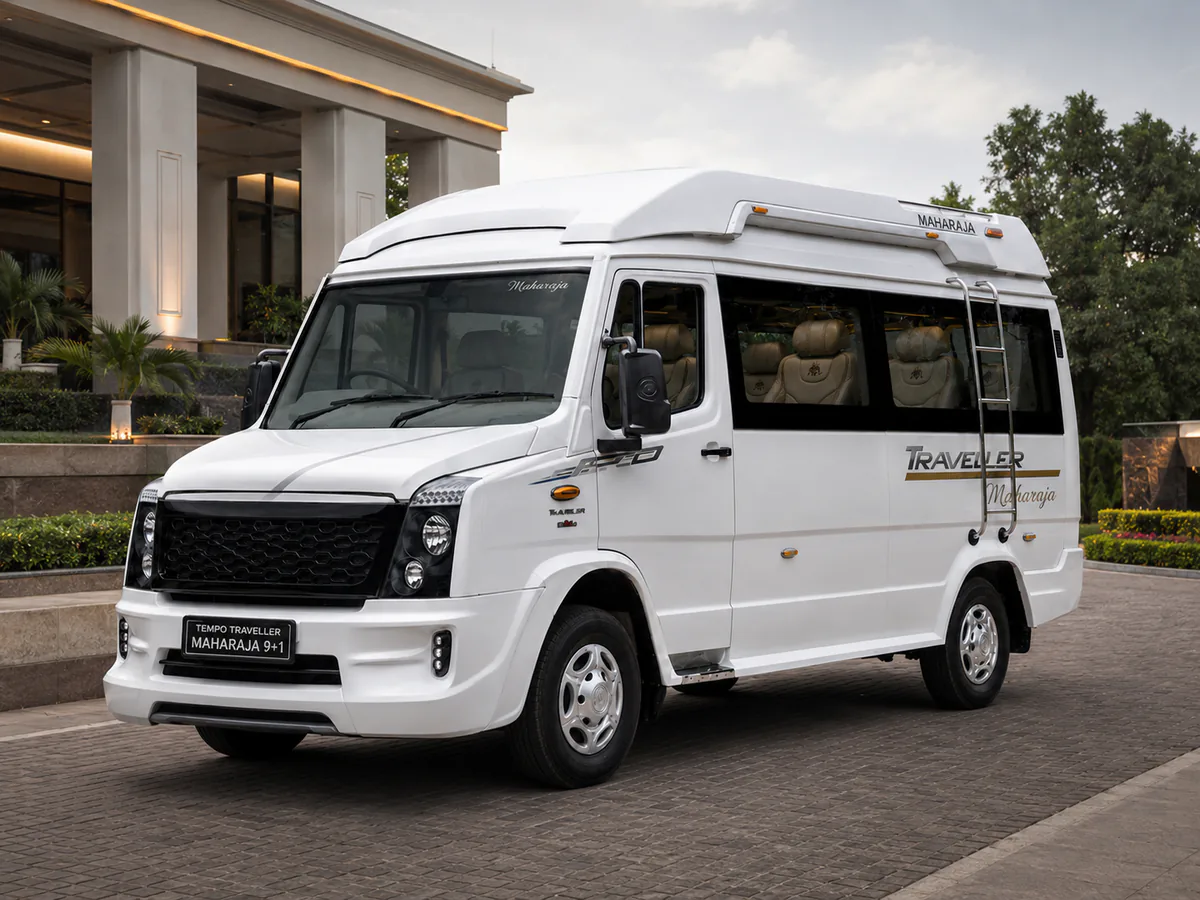 Maharaja 9 plus 1 tempo traveller rental in Bangalore by Yatra Tours